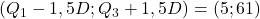 (Q_1-1,5D;Q_3+1,5D) =(5;61)