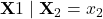 \mathbf{X}1\mid \mathbf{X}_2=x_2