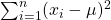 \sum_{i=1}^{n}(x_i-\mu)^2